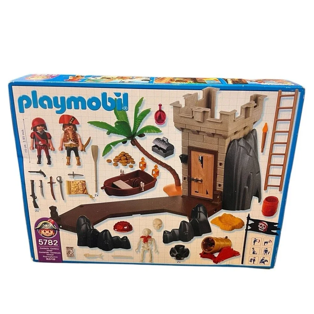 Playmobil Pirate's Hideout 5782‎ Kids Unisex OS Blue Good 112pc Set Cannon Tower